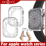 Half cover case Protector For apple watch 9 8 7 Case 41MM 45MM soft silicone cases Accessories for a