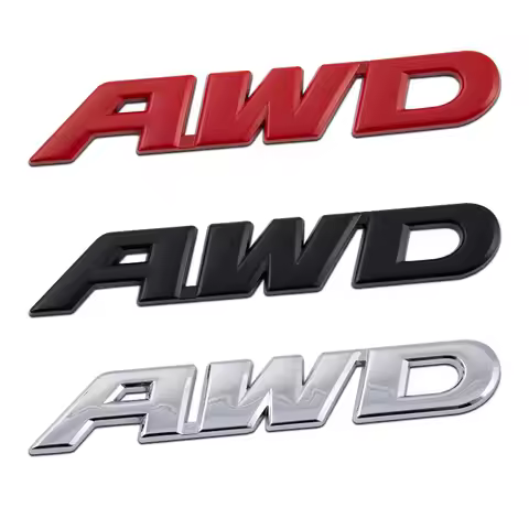 3D Metal Car Letters For AWD Logo Emblem Sticker Fender Trunk Badge Accessories