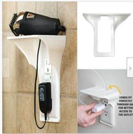 Wall Outlet Shelf Socket Mobile Phones Holder Kitchen Bathroom Storage Rack Fit For Bathroom Kitchen Dormitory Bedroom
