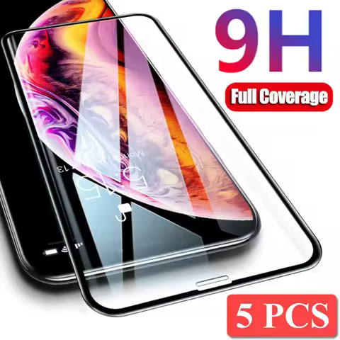 5Pcs Tempered Glass for iPhone 12 Pro Max Screen Protector For iPhone 11 Pro Max X 14 Xr 8 Plus 9H P