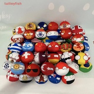 【tuilieyfish】 Country Ball Plush Toys Keychain Country Balls Pendant Soft Stuffed Doll Keyring Bag C