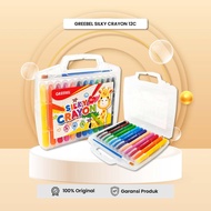 GREEBEL Silky Crayon 12 Colors Silky Crayon/ 12 Colors Set Fine Coloring Crayon/