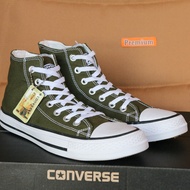 Converse All Star (Classic) ox - Olive green Free box !!! รุ่นฮิต สีเขียวขี้ม้า หุ้มข้อ รองเท้าผ้าใบ คอนเวิร์ส ฟรีกล่อง!!!
