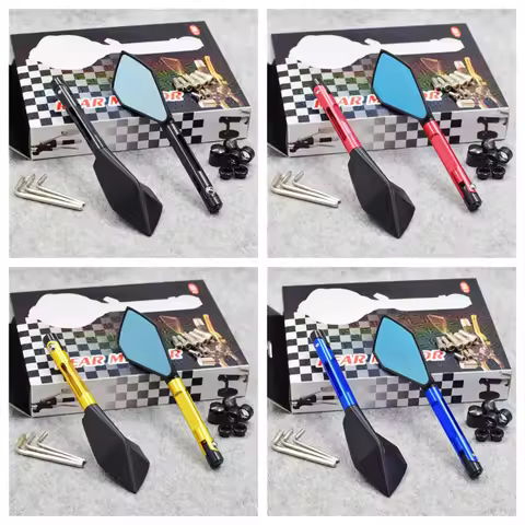 New 2pcs/Pair Motorcycle Accessories Mirror Cafe Race Aluminium Rearview Mirror For ktm exc mt07 mt0