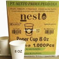 1 CARTON OF PAPER CUPS 8 OZ PAPER CUPS NESTOPOLOS CONTENTS 1000 PCS