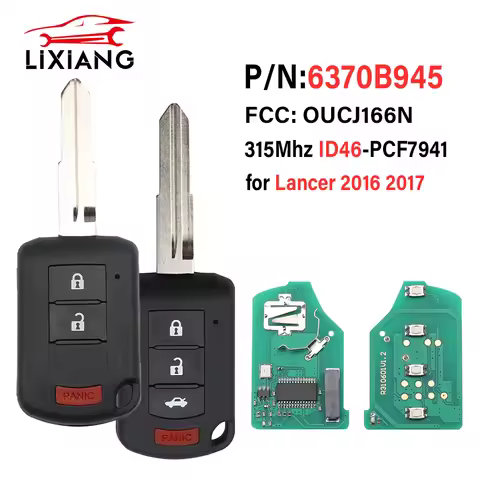 LIXIANG PN: 6370B945 Remote Head Car Key 315MHz ID46 Chip for Mitsubishi Lancer 2016 -2017 Fob FCC I