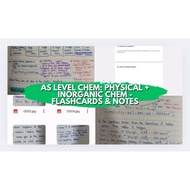 AS Level Cambridge PHYSICAL + INORGANIC CHEMISTRY - Flashcards & Notes (Chapters 1-9 & 22 Only)