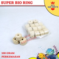 Media Filter Talang Super Bio Ring Berpori Media Filter Aquarium 100gr