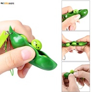 Peas Squishy Fidget Toy Gift Anti Stress Ball Infinite Squeeze Phone Charms Key Ring Decompression A
