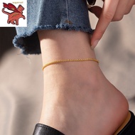 18k Saudi Gold Pawnable Gypsophila Anklet Women