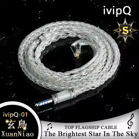 ivipQ-01 DIY Flagship Earphone Upgrade Cable Multi-element Conductor With 3.5mm/2.5mm/4.4mm/MMCX/0.7