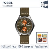 (SG LOCAL) Fossil BQ2515 Wylie Multifunction Leather Strap Men Watch