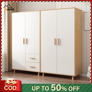 AMY Big Size Wardrobe Clothes Storage Cabinet Wooden Home Furniture Almari Baju kayu Almari Pakaian Kabinet Baju 衣柜 衣橱