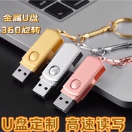 2026 New Product U Disk Metal Rotating Little Fatty High-Speed 32G64G Gift U Disk Laser Projection B