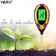 YIERYI 5 in1 Soil PH Meter Moisture tester Temperature Ambient Humidity Tester Sunlight Tester for Garden Plant Kits