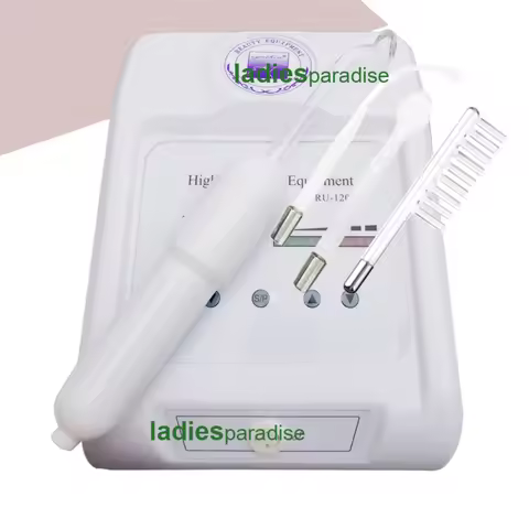 4in1 High Frequency Electrode Wand w/Neon Electrotherapy Glass Tube Acne Spot Remover Home Spa Beaut