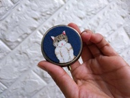 特技貓 古銅款 圓形 分格藥盒 迷你 隨身攜帶 小物 收納盒 藥盒