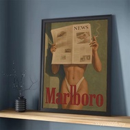 Vintage Cigarette Western Poster Print Retro MarlboroS Model Bikini Printing Wall Art Picture for Li