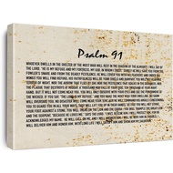 Inspirational Christian Canvas Wall Art 11.5x15 Inch Framed Scripture Verse Bible Religious Painting