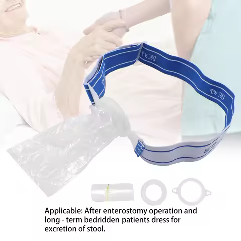 100pcs Colostomy Bags Skin‑Friendly Silicone Ostomy Ileostomy Stoma Care Pouches Bag Colostomy Bag D