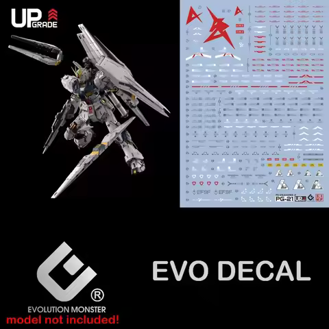 EVO Decals PG-21 for PGU 1/60 RX-93 V Model High Precision Fluorescent Water Sticker Building Access