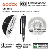 Godox UB-165S Parallel Umbrella 165cm Silver + DPU-165T Translucent Diffuser