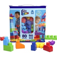 Mega Bloks BIG Building Bag (80 pcs) DCH63 Classic - Educational Building blocks for Toddlers Fisher
