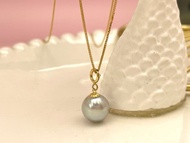 天然海水珍珠 akoya 真多麻 18K金 吊墜 贈送項鏈