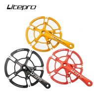 Litepro Folding Bike 130BCD Sprocket Chainwheel 53 56 58T Petal Chainring 5 Hole Aluminum Alloy Crankset