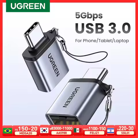 Ugreen USB C Adapter Type C to USB 3.0 Adapter Thunderbolt 3 Type-C Adapter OTG Cable For Macbook pr