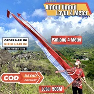 BENDERA UMBUL UMBUL LAYUR PANJANG 4 METER #UMBUL UMBUL MERAH PUTIH TERMURAH