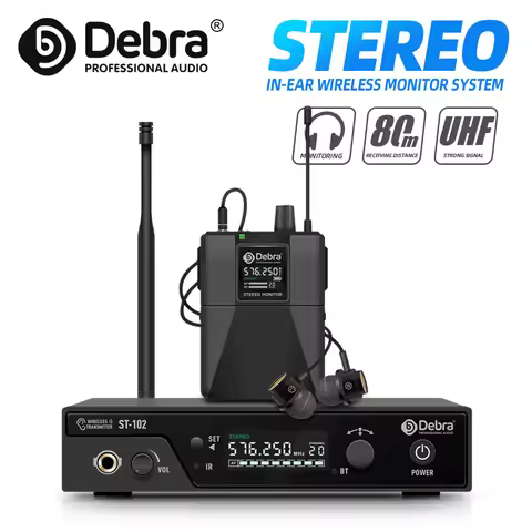 Debra ST-102 Stereo In-Ear Wireless Monitoring System Professional 530~580MHz Frequency Signal Trans