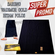 kain sarung pria wadimor hitam polos tanpa tumpal