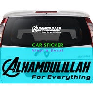 Avengers Style Alhamdulillah Custom Car Sticker Windshield Mirror Home Office Myvi Proton Aruz Axia 