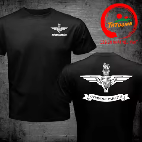 British Army Para T-Shirt UK Military Army Logo Of the Parachute Regiment Paratrooper Airborne T Shi