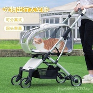 BoSiMaoPortable Foldable Pet Trolley Dog Cat Bag Detachable Cage Small Pet Cart
