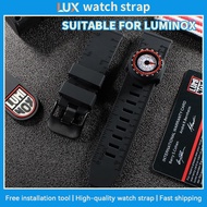 Apply To LUMINOX Watch Strap, Rubber Tactical Watch Strap With Compass For 8831 Model, 23mm 24mm