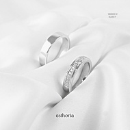 Esthoria Jewelry - Cincin tunangan couple emas putih