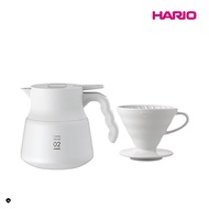 [HARIO] Pure White Series V60 02 Magnet Filter Cup+V60 Stainless Steel Insulated Coffee Maker PLUS 6