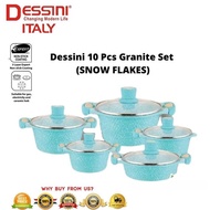 10pcs Dessini Granite Diamond Cookware Set