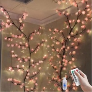 LED Rattan Lights Cherry Blossom Vine Lights Wall Decoration Can Shape Rattan Lights Wall-Mounted At