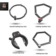Golden Key Bicycle Folding Bike Lock - Number Combination/Key Lock/Frame Lock