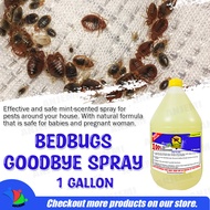 Bedbugs Goodbye Spray 1 Gallon Natural Bedbugs Killer ( Pamatay Surot ) Safe and Effective Mint Scen