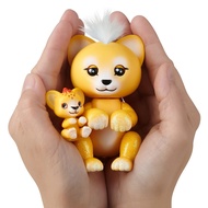 WowWee Fingerlings Light Up Baby Lion Sam With Mini Cub Leo Interactive Electronic Pet With Kiss Tec