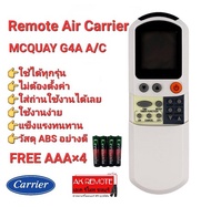 ❤️Free AAA×4❤️รีโมทแอร์ carrier MCQUAY G4A A/C รีโมทรูปทรงนี้ใช้ได้ทุกรุ่น