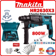 MaKITA HR2630X3 26mm 1" Combination Hammer 3 in 1 Function Drill Hammer Drill Hacking (1Year Warranty) BOSSKU