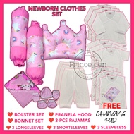21 in 1 NEW BORN SET FREE CHANGING PAD TIE SIDE CROWN PILLOW PAJAMAS TIE SIDE PRANELA BONNET SET
