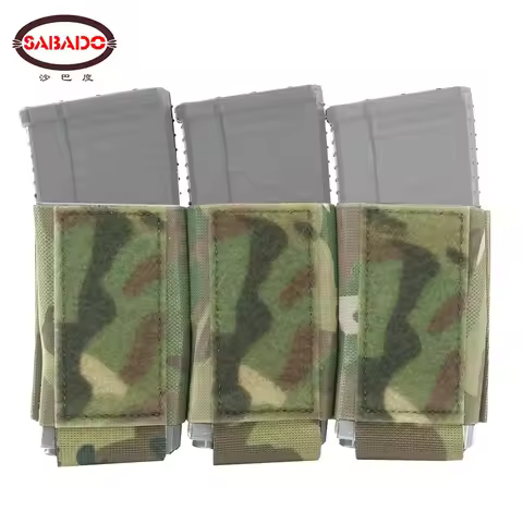 Triple Magazine Pouch Elastic Retention Hook and Loop Mag Pouch for 556 Cummerbund FCPC Hunting Vest