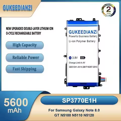 SP3770E1H 5600mAh High Capacity Tablet Battery For Samsung Galaxy Note 8.0 GT N5100 N5110 N5120