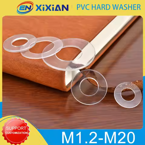 Plastic PVC Hard Washer M1.2 M1.4 M2 M2.5 M3 M4 M5 M6 M8 M10 M12 M20 Gasket Transparante Isolatie Pl